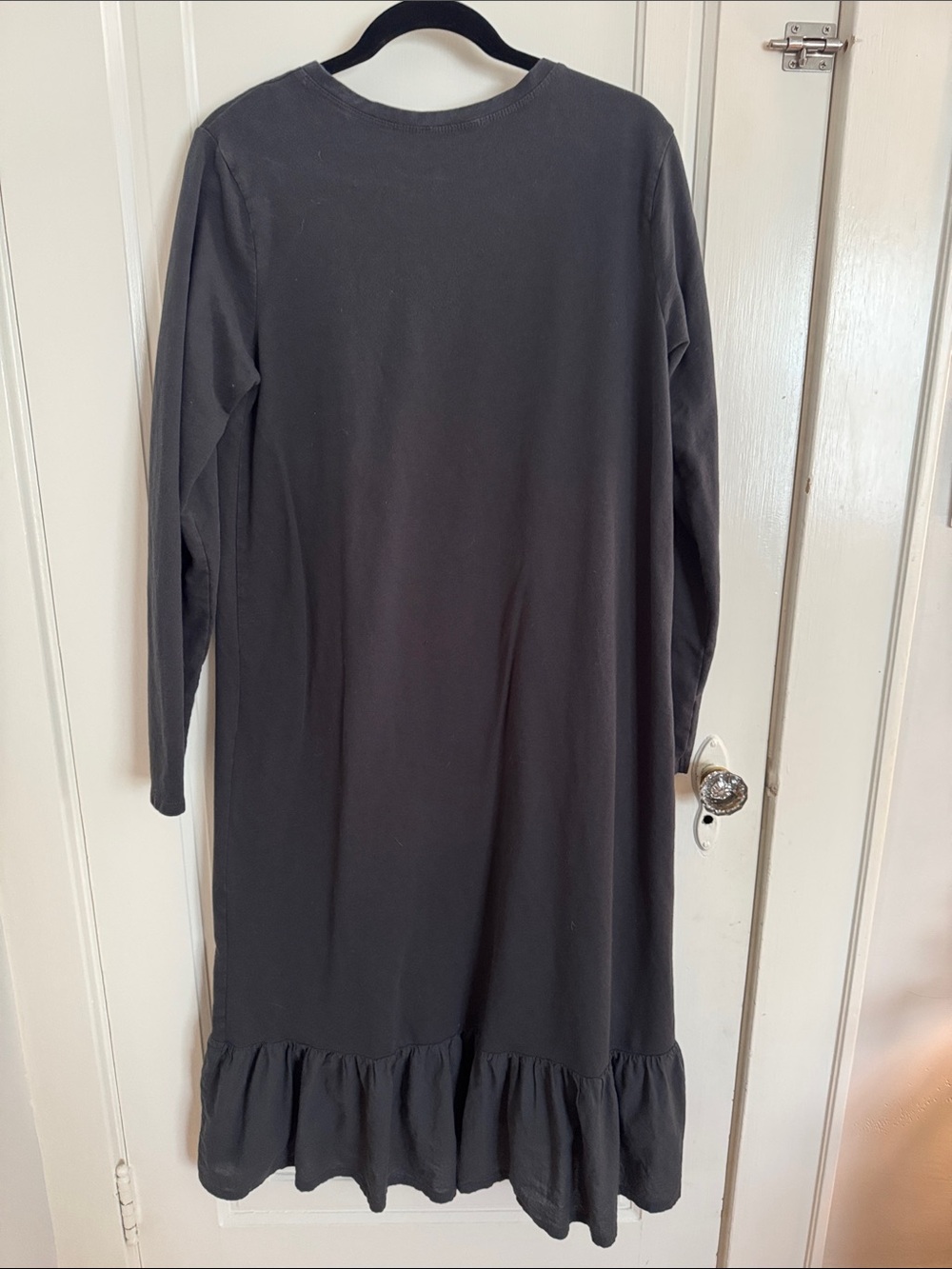 Zara Black Long-Sleeve Ruffle-Hem Dress - Picture 6 of 10